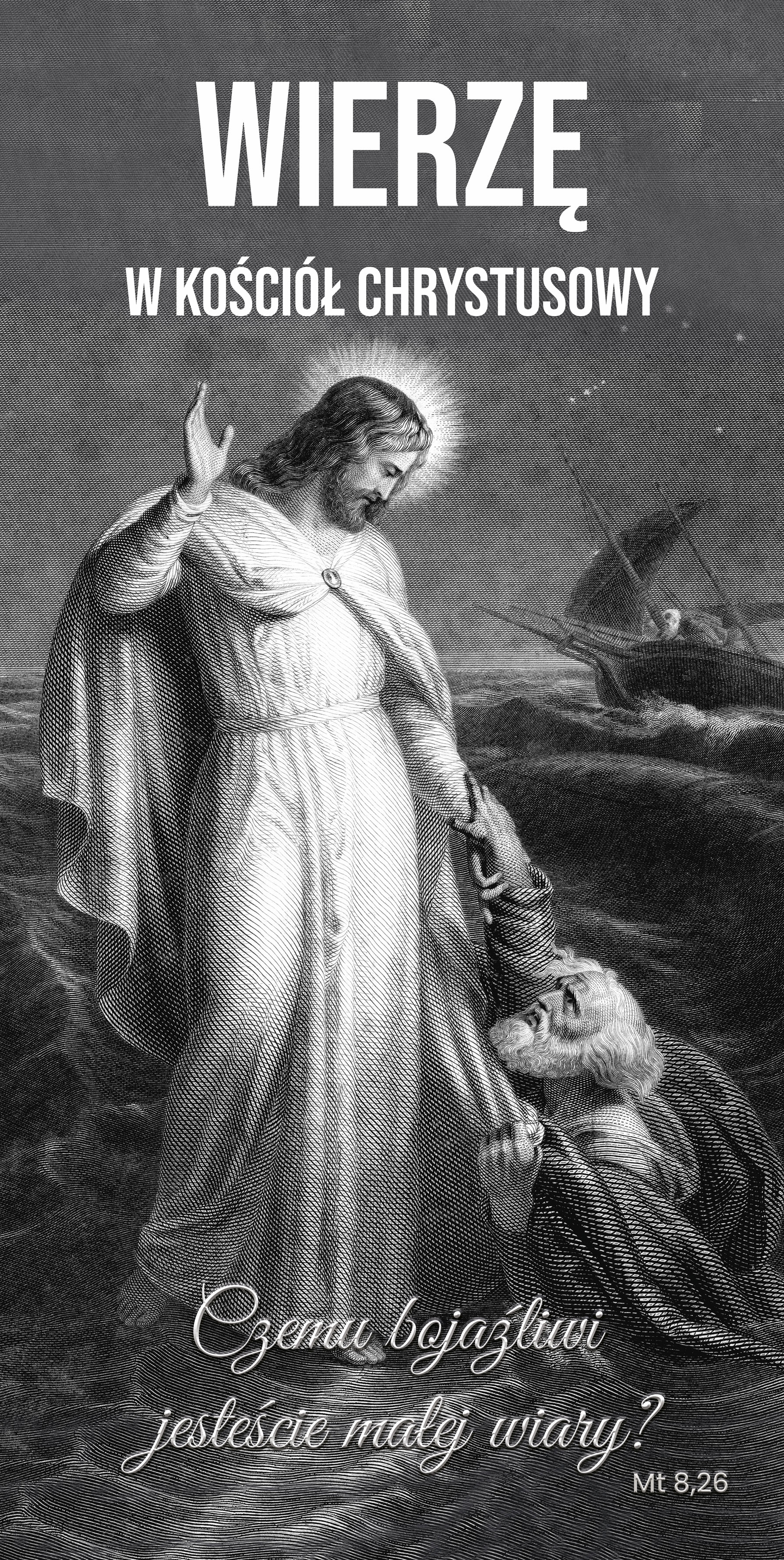 Wierzę w Kościół Chrystusowy - 05 - Baner religijny - 100 x 200 cm