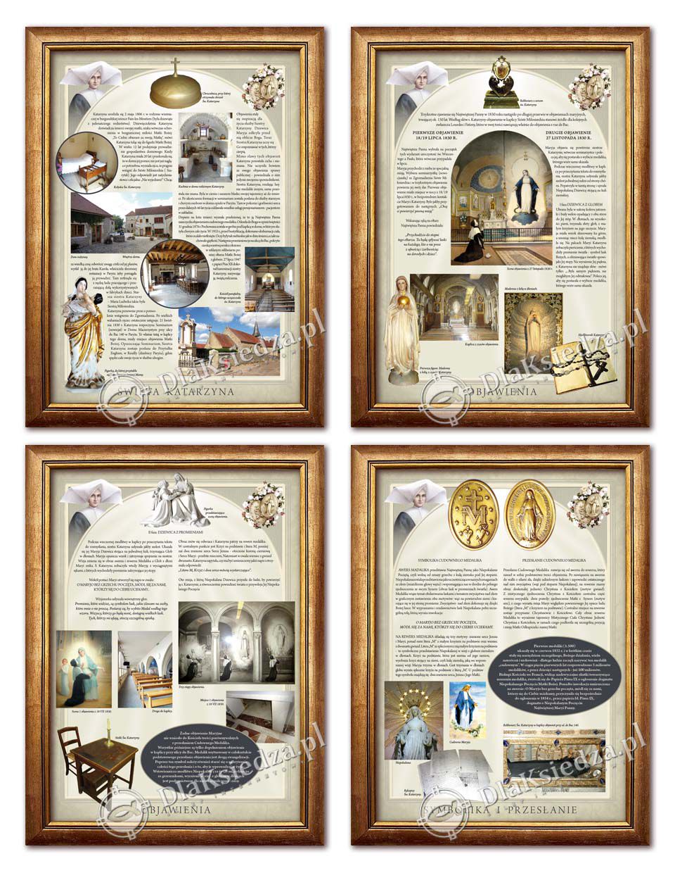 Wystawa - Cudowny Medalik - Symbolika Cudownego Medalika - życie Św. Katarzyny