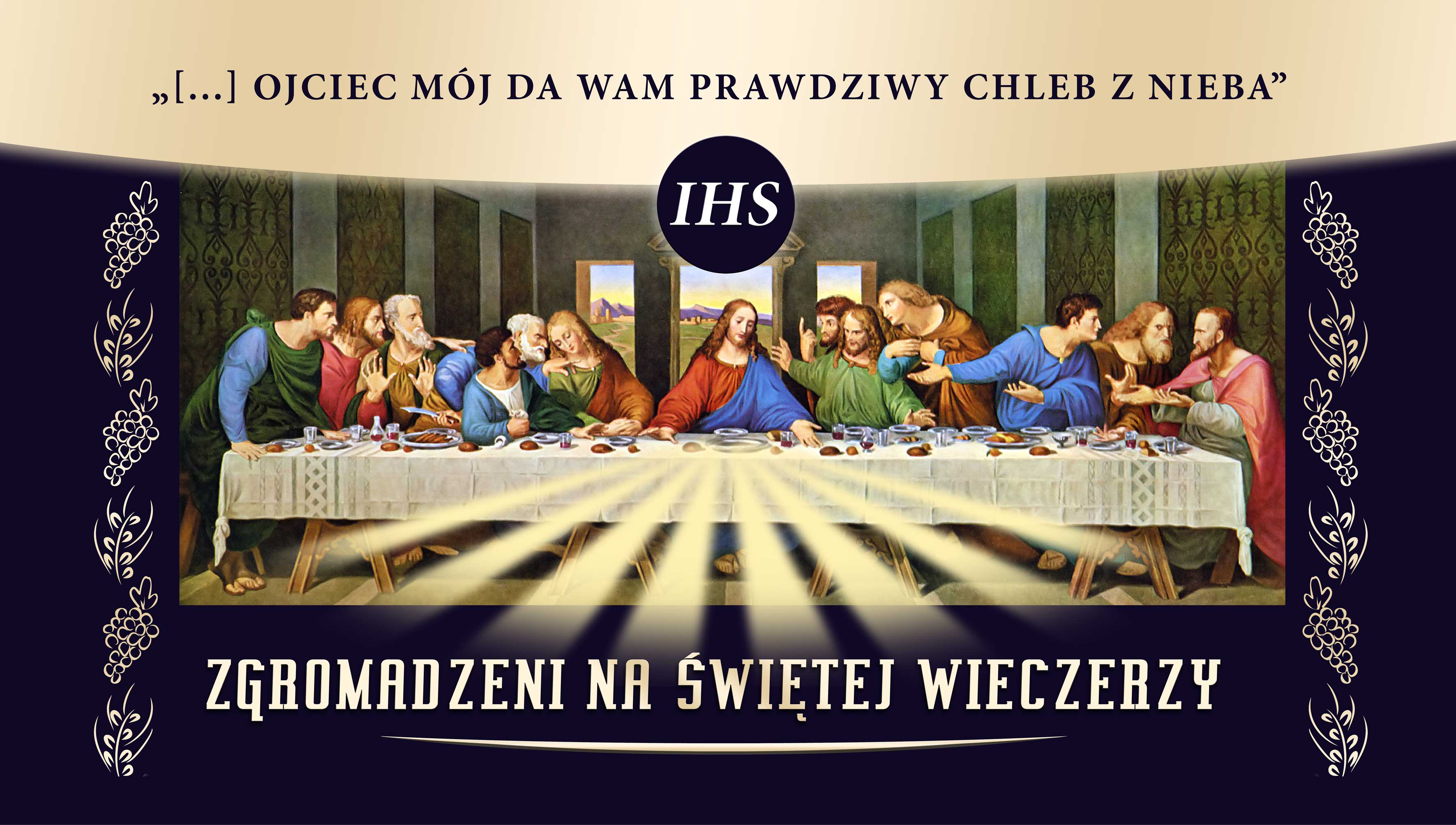 Zgromadzeni na świętej wieczerzy - 04 - Baner religijny - 300x170